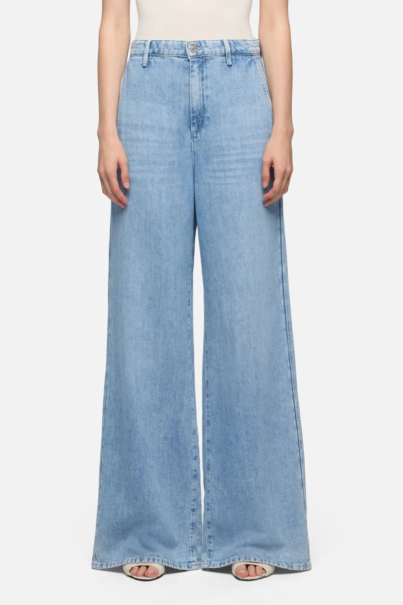 WIDE TROUSER in Indigo Linen Iris