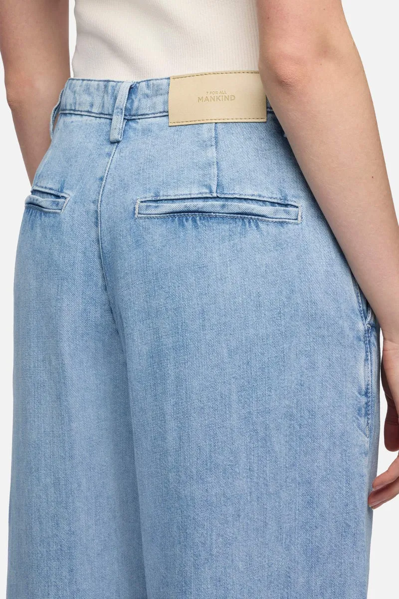 WIDE TROUSER in Indigo Linen Iris