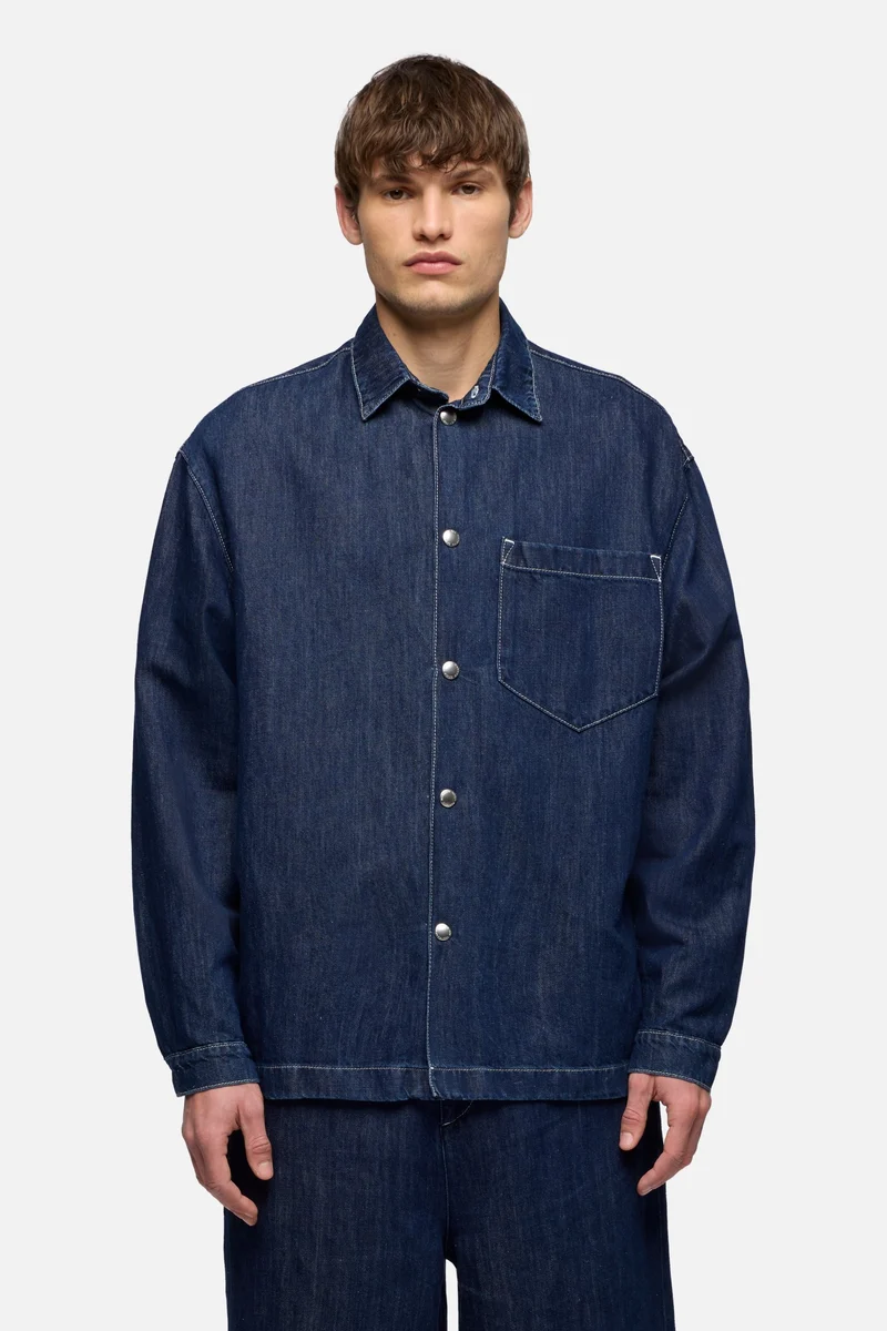 OVERSHIRT in Indigo Linen Nocturnal