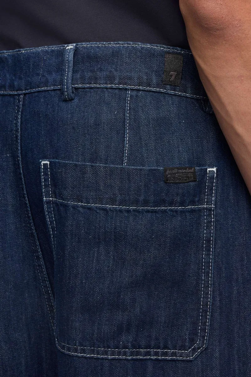WIDE LEG CHINO in Indigo Linen Nocturnal