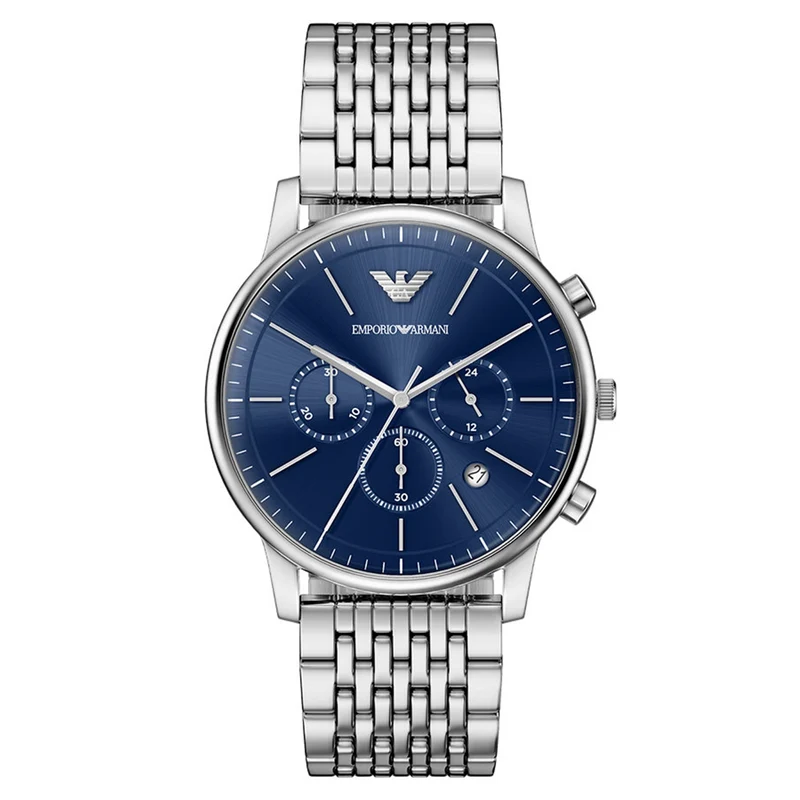 Emporio Armani Round Blue Dial Watch AR11771