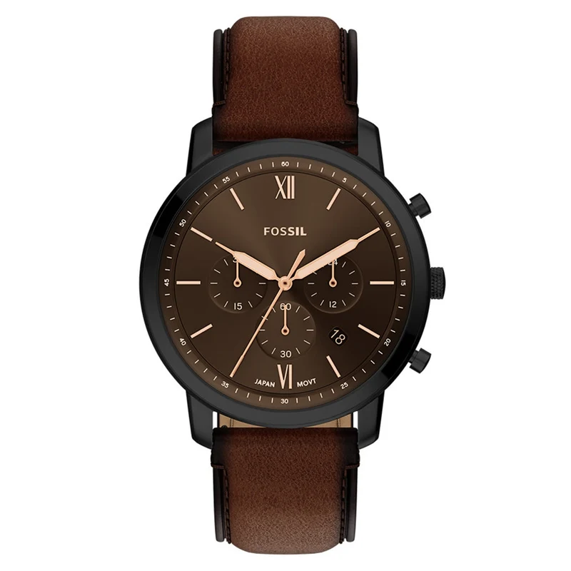 Fossil Neutra Round Black Dial Watch FS6163