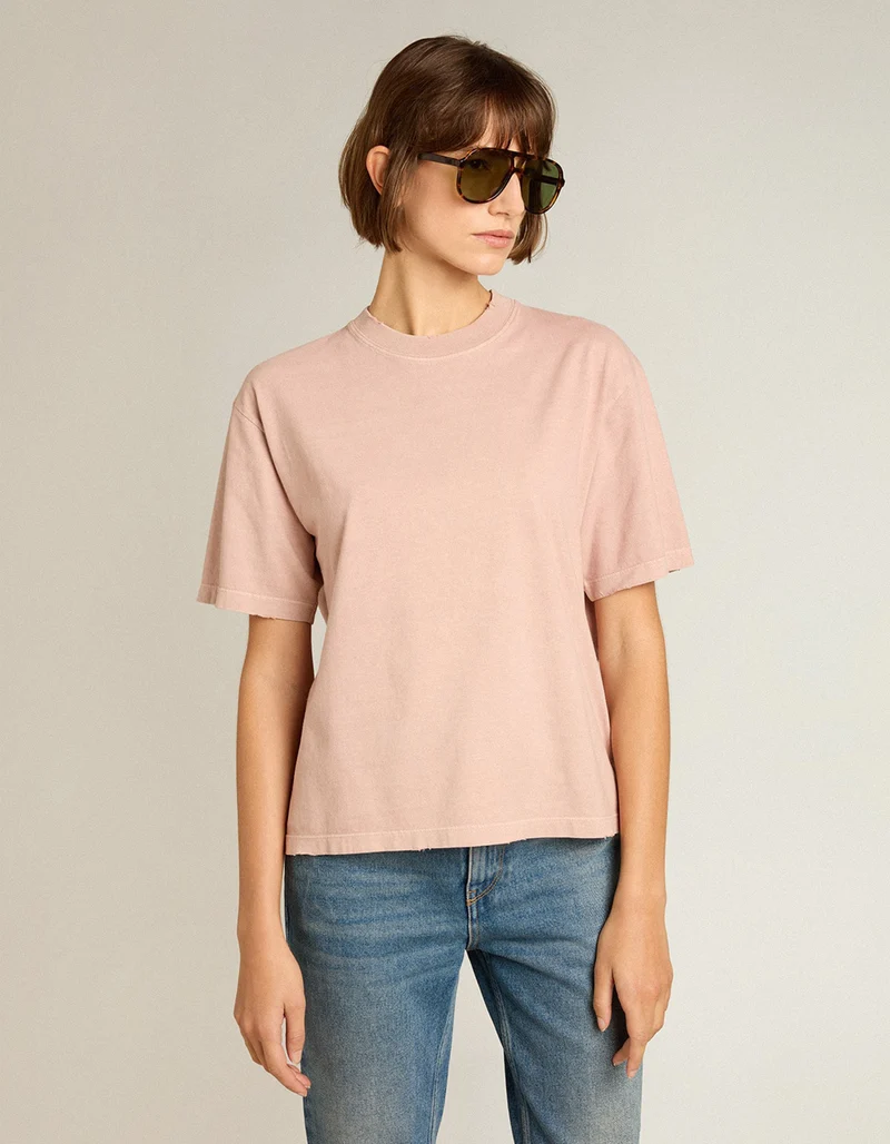 Boxy Fit T-Shirt mit Logo auf der Rückseite