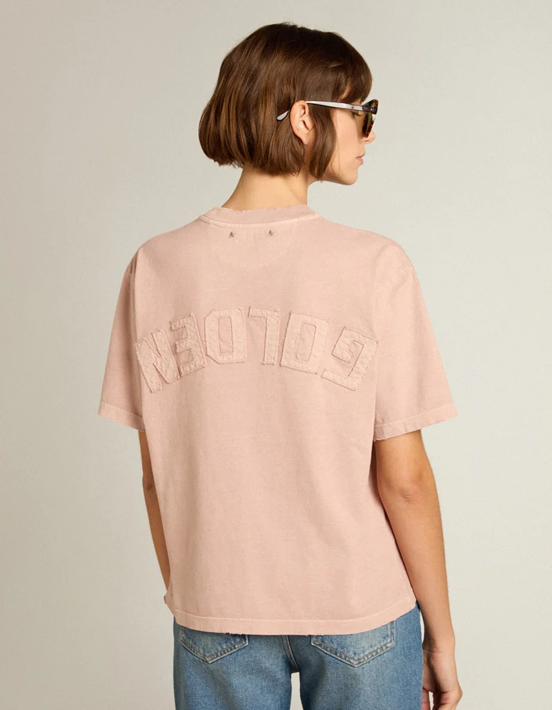 Boxy Fit T-Shirt mit Logo auf der Rückseite
