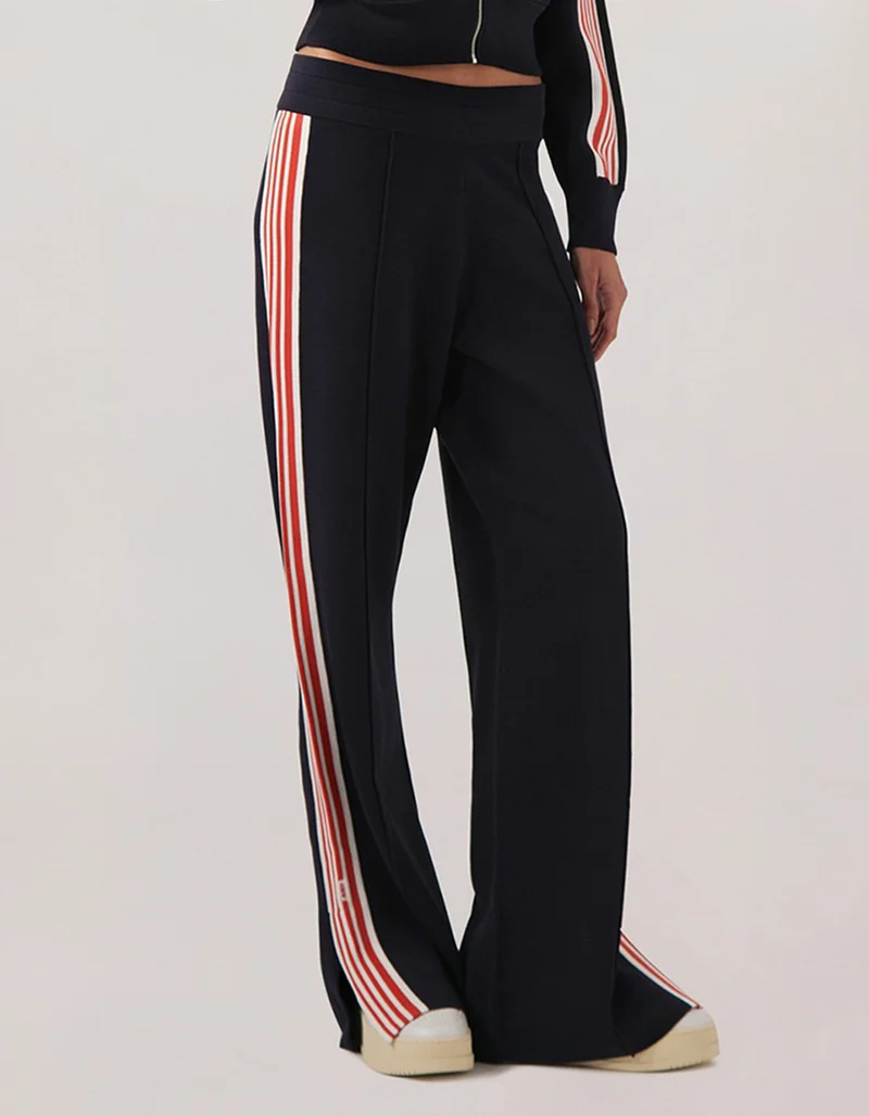 Strick-Jogginghose mit seitlichem Streifen