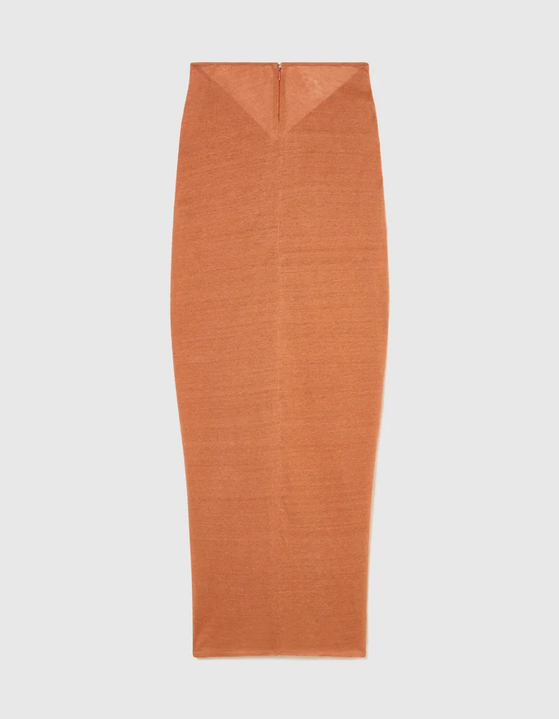 Maxi-Leinenrock Mermaid mit Muscheldetail