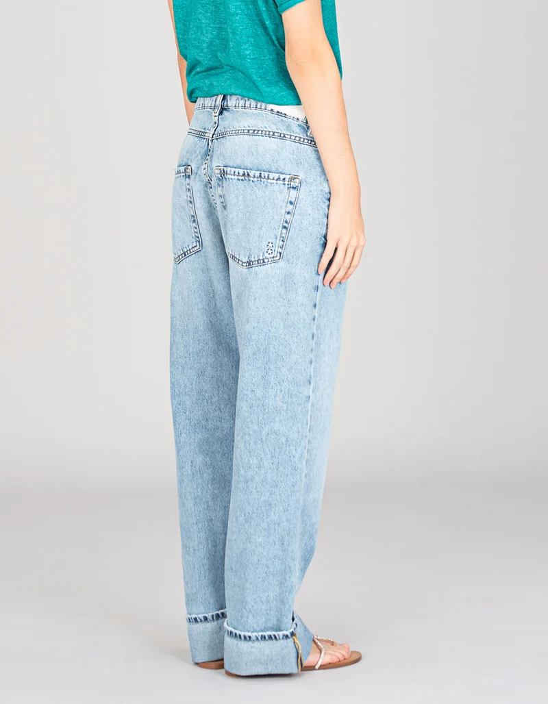 Cropped Straight-Leg Jeans Tiny mit Saumumschlag