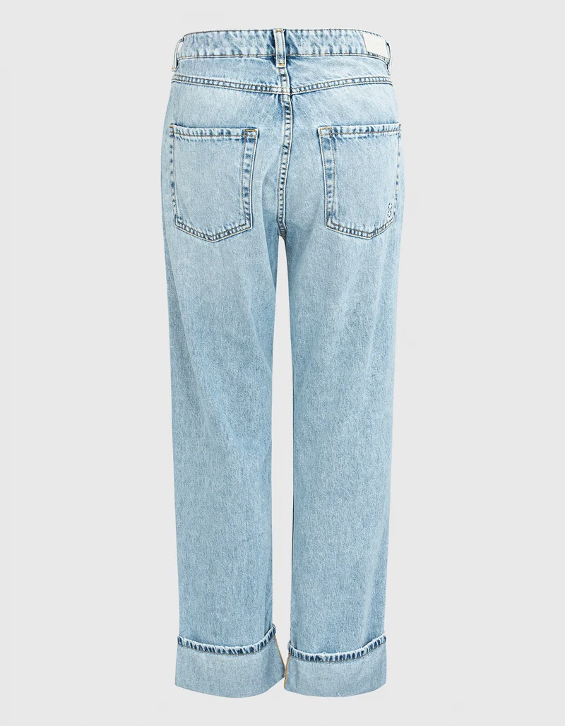 Cropped Straight-Leg Jeans Tiny mit Saumumschlag