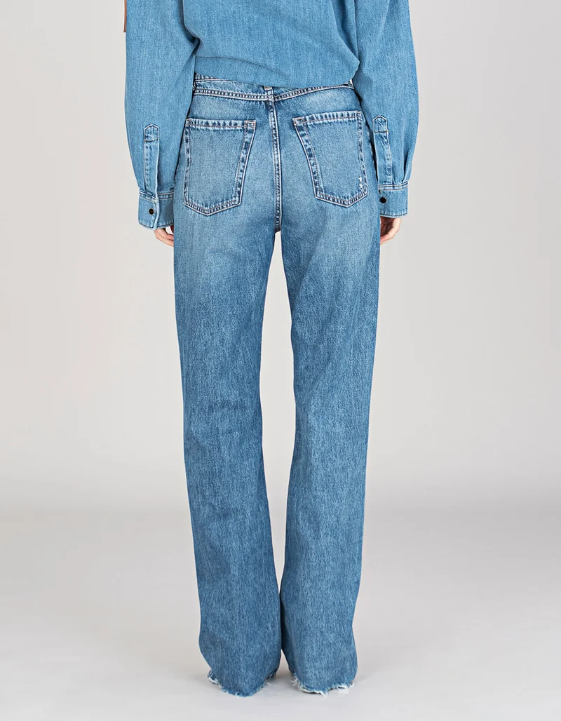 Flare-Leg Jeans Blue