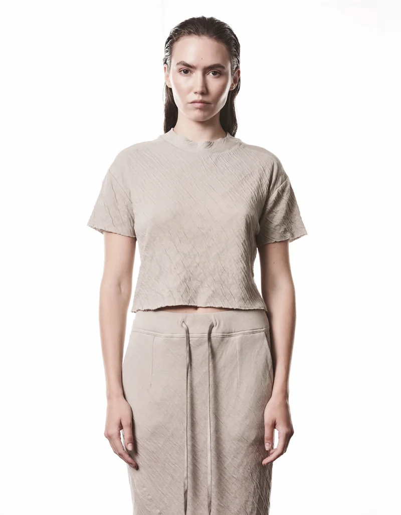 Cropped T-Shirt Raw Edge