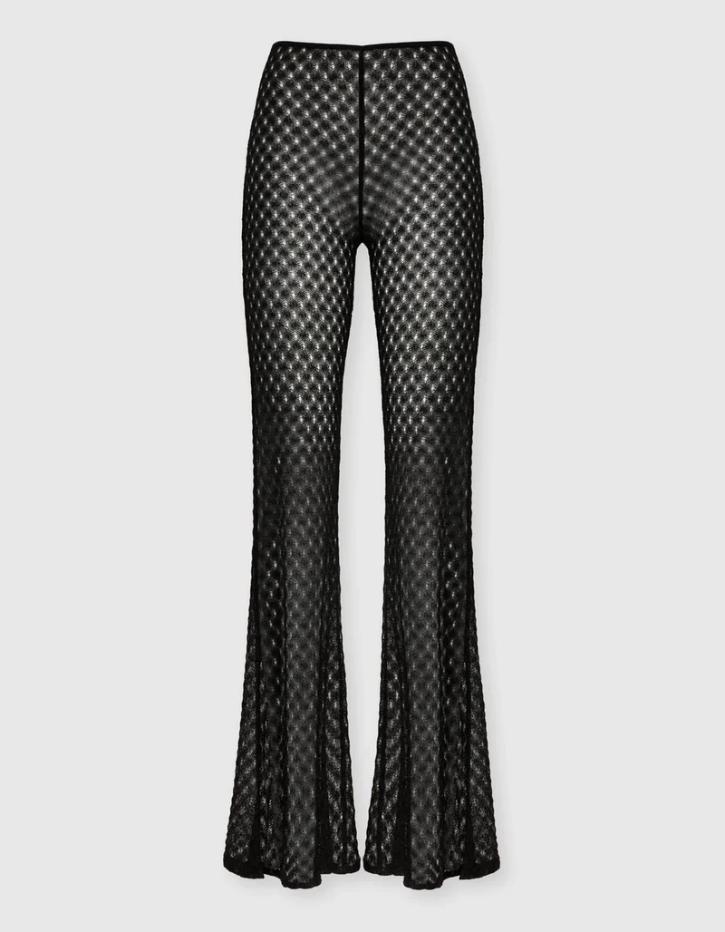 Ausgestellte Hose aus Lamé-Viskose
