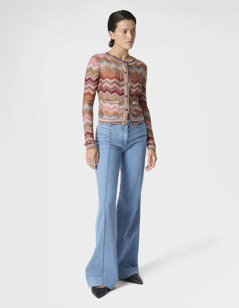 Bootcut-Jeans mit Saumumschlag