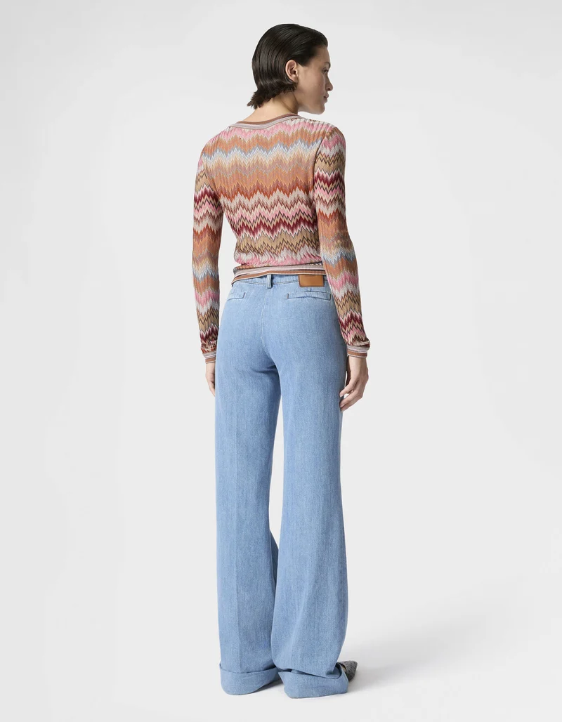 Bootcut-Jeans mit Saumumschlag