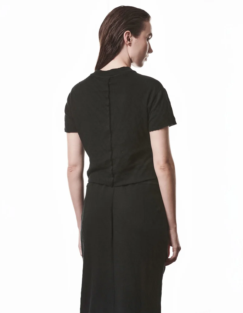 Cropped T-Shirt Raw Edge