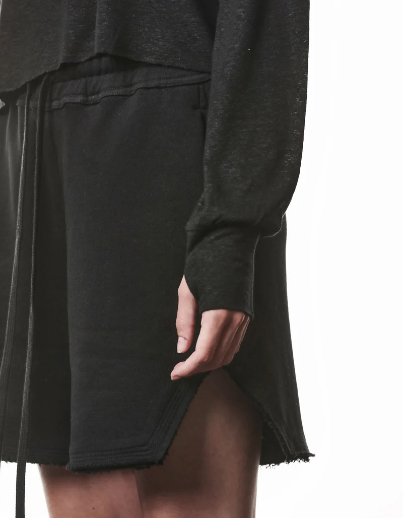 Boat Neck Leinen-Mix Longsleeve