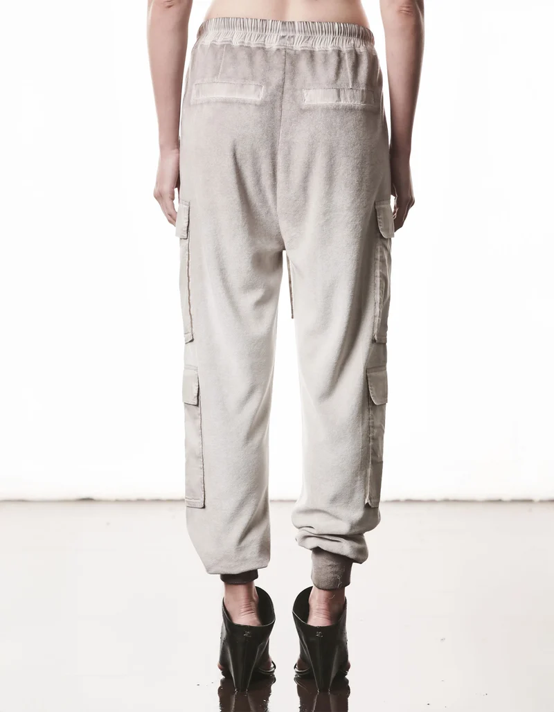 Frottee Cargo-Jogginghose