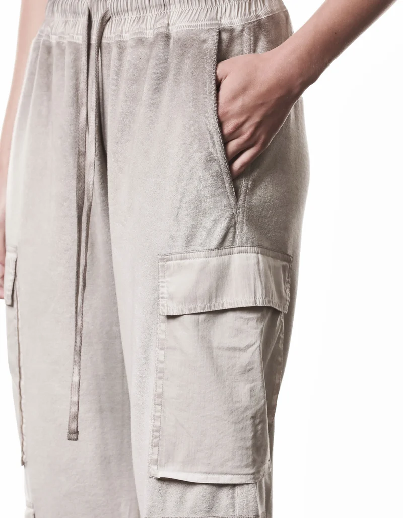 Frottee Cargo-Jogginghose