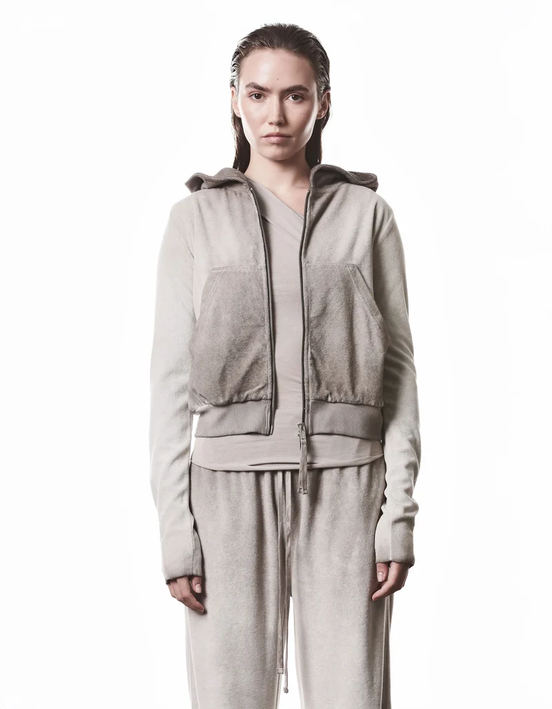 Frottee Zipper-Hoody
