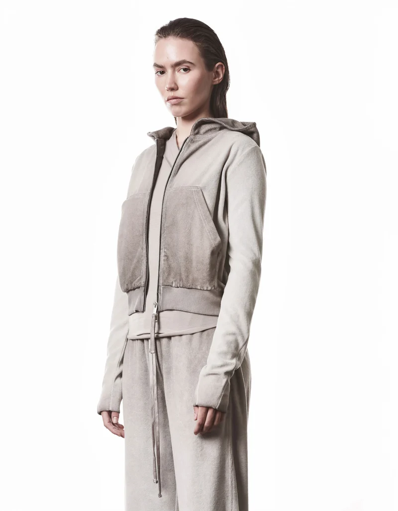 Frottee Zipper-Hoody