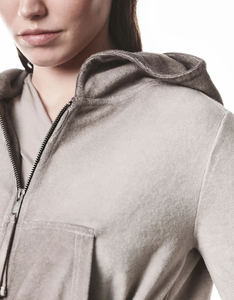 Frottee Zipper-Hoody
