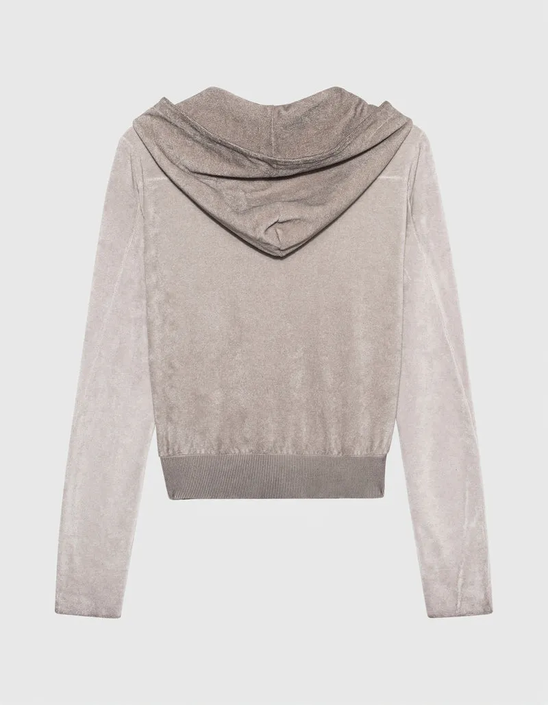 Frottee Zipper-Hoody