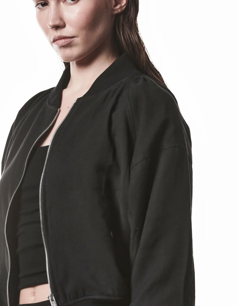 Bomberjacke Rib-Knit