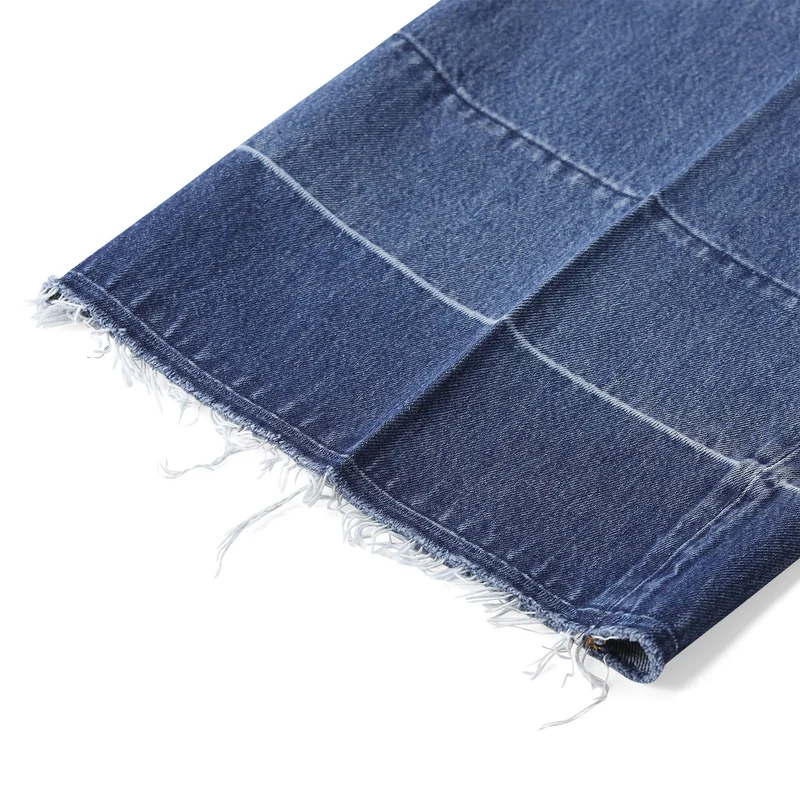 Wide-Leg Jeans mit Fransen