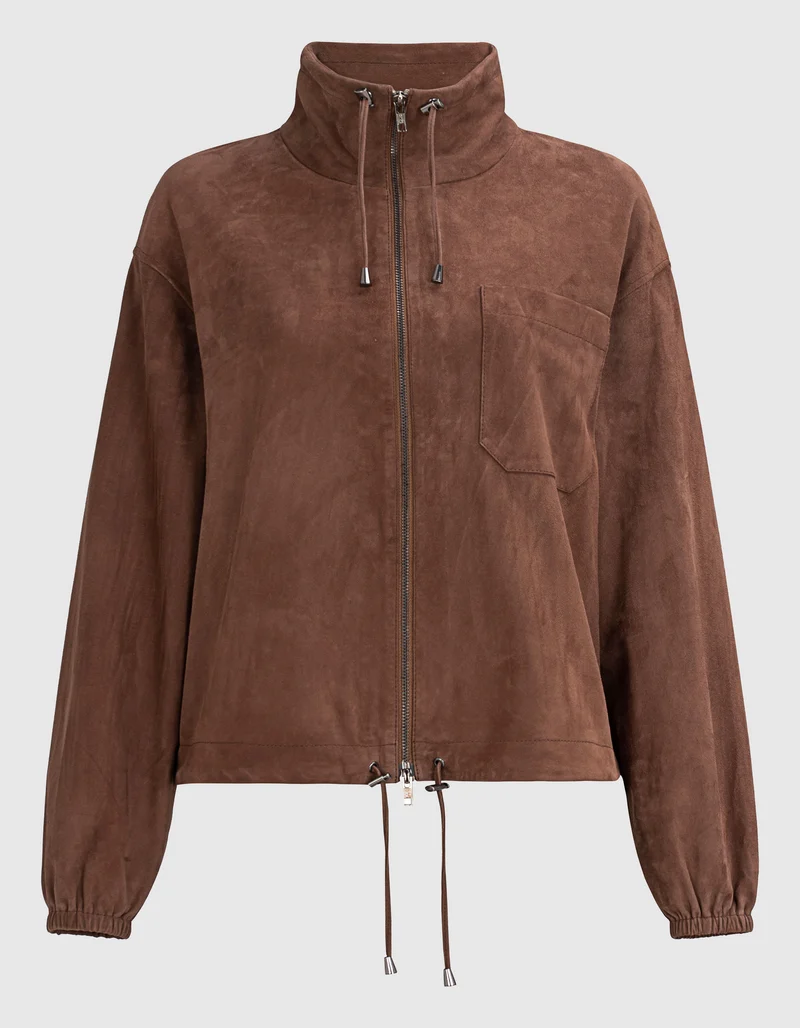 Veloursleder-Jacke Soleil Plein