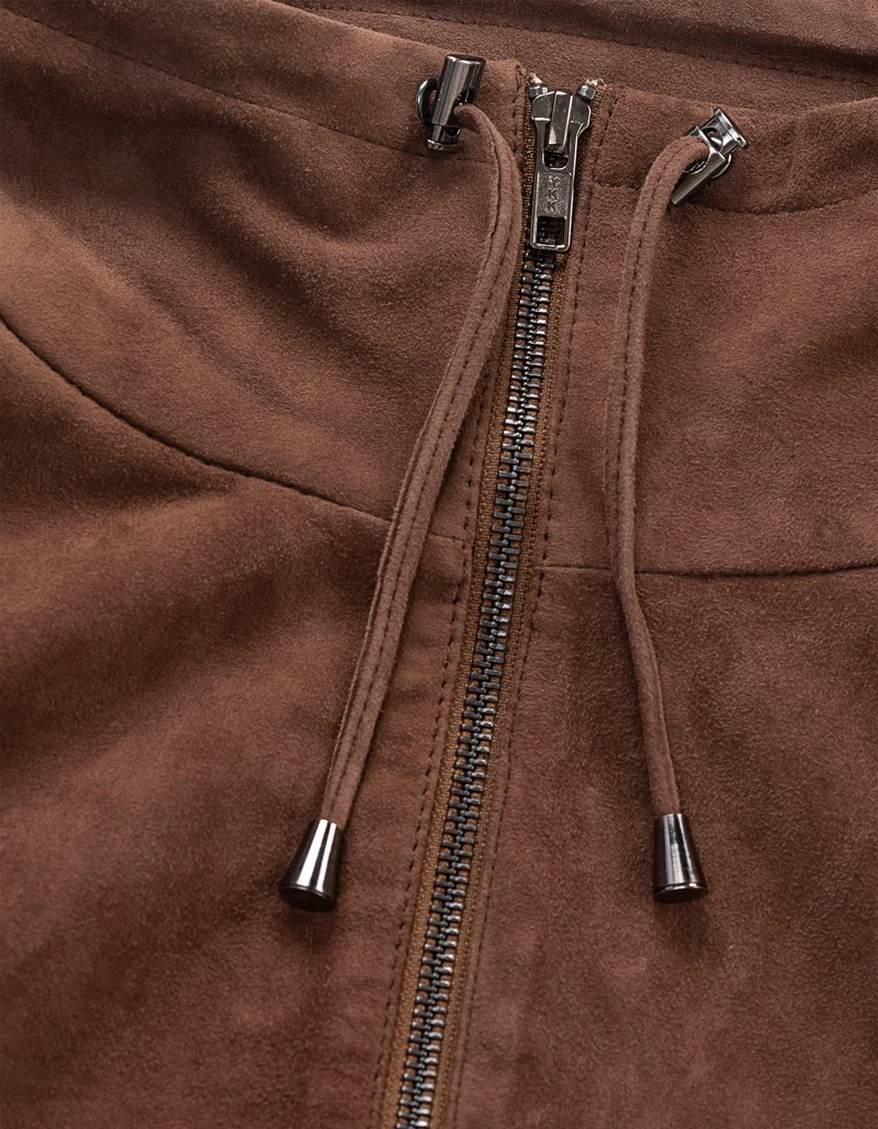 Veloursleder-Jacke Soleil Plein