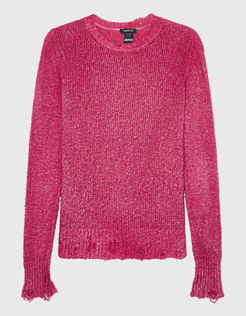 Destroyed Look Strick-Pullover