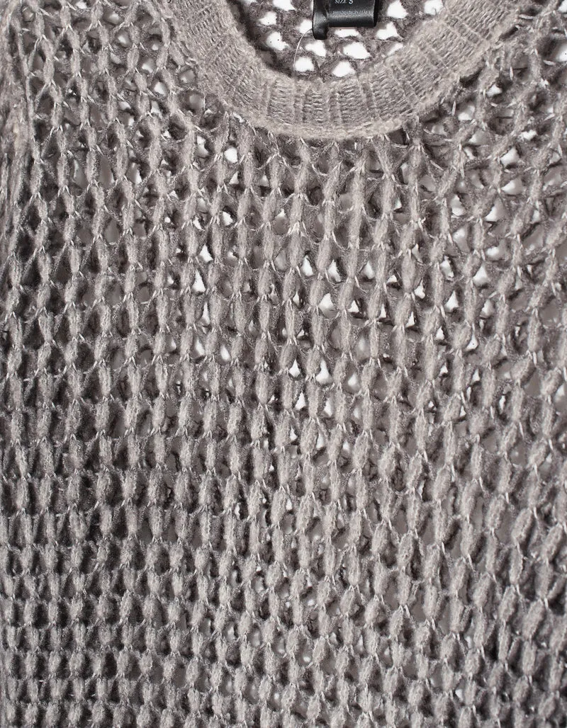 Kaschmir-Seiden-Mix Pullover Lace Stitch