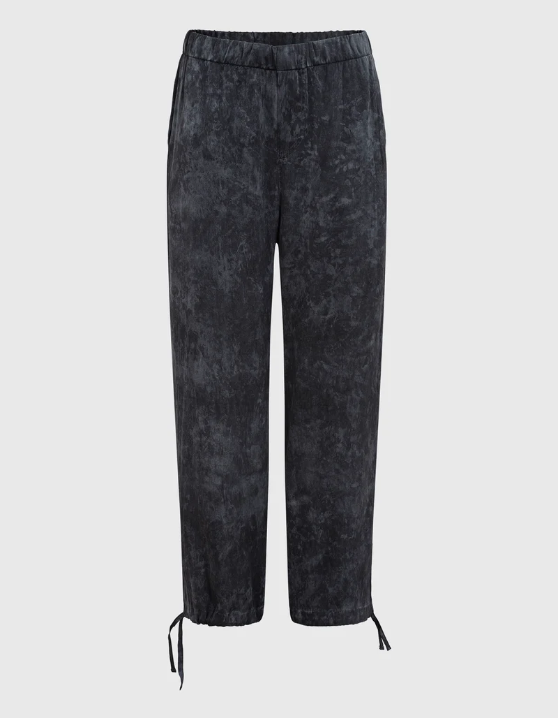Seiden-Mix-Hose Faded mit elastischem Bund