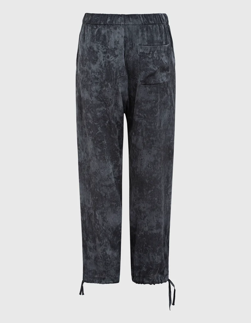 Seiden-Mix-Hose Faded mit elastischem Bund