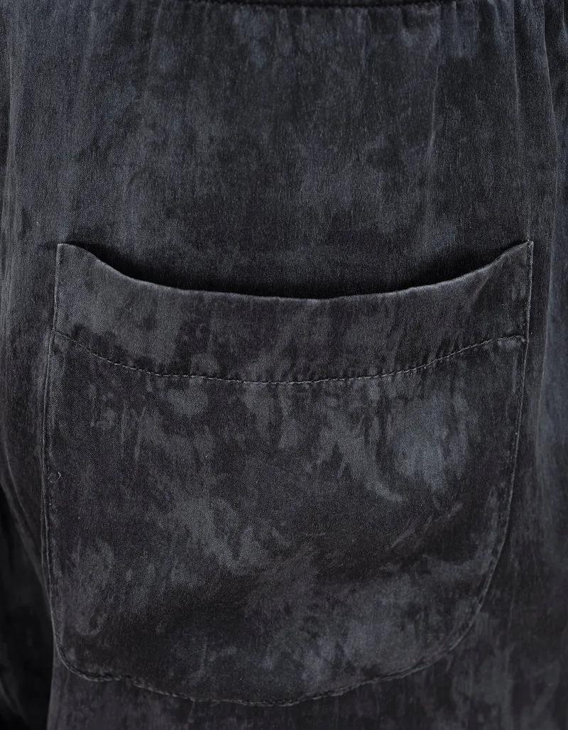 Seiden-Mix-Hose Faded mit elastischem Bund