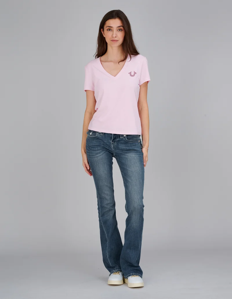 Mid-Rise Bootcut Jeans Becca Flap