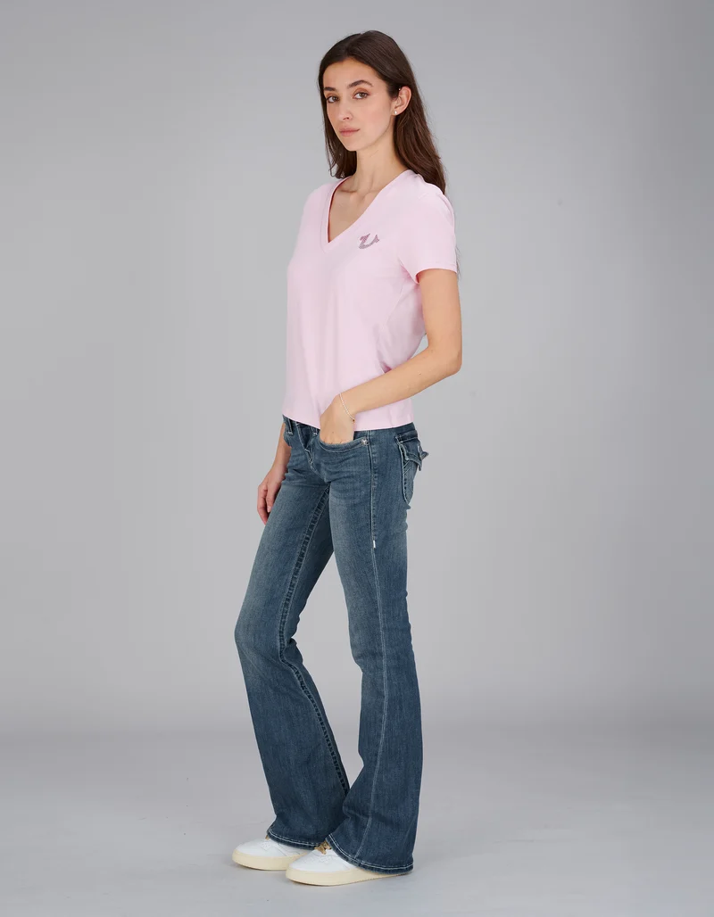 Mid-Rise Bootcut Jeans Becca Flap
