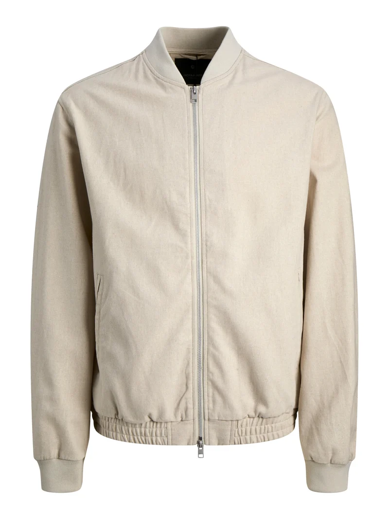 JPRBLALEISTER LINEN BLEND BOMBER JK, Ancient Scroll/MELANGE
