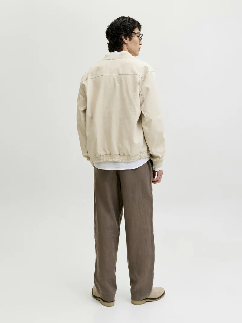 JPRBLALEISTER LINEN BLEND BOMBER JK, Ancient Scroll/MELANGE