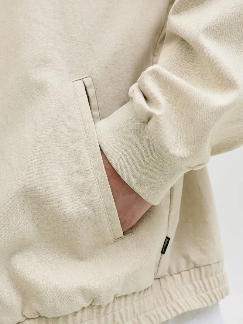 JPRBLALEISTER LINEN BLEND BOMBER JK, Ancient Scroll/MELANGE