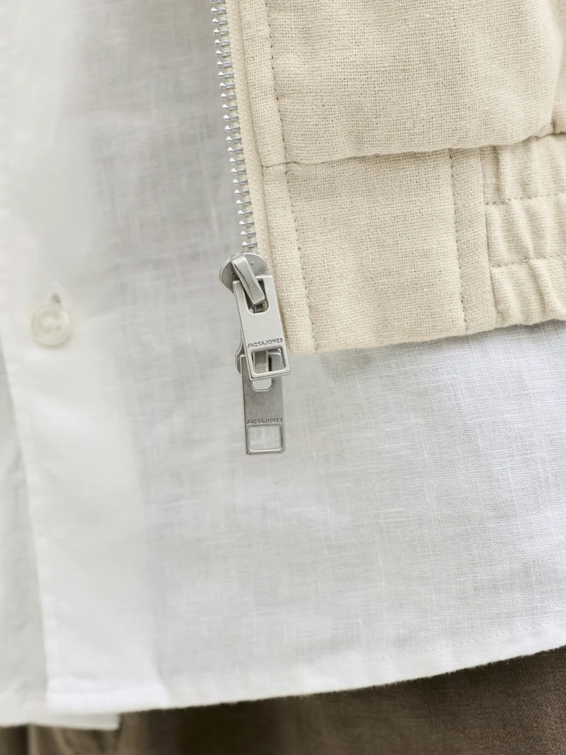 JPRBLALEISTER LINEN BLEND BOMBER JK, Ancient Scroll/MELANGE