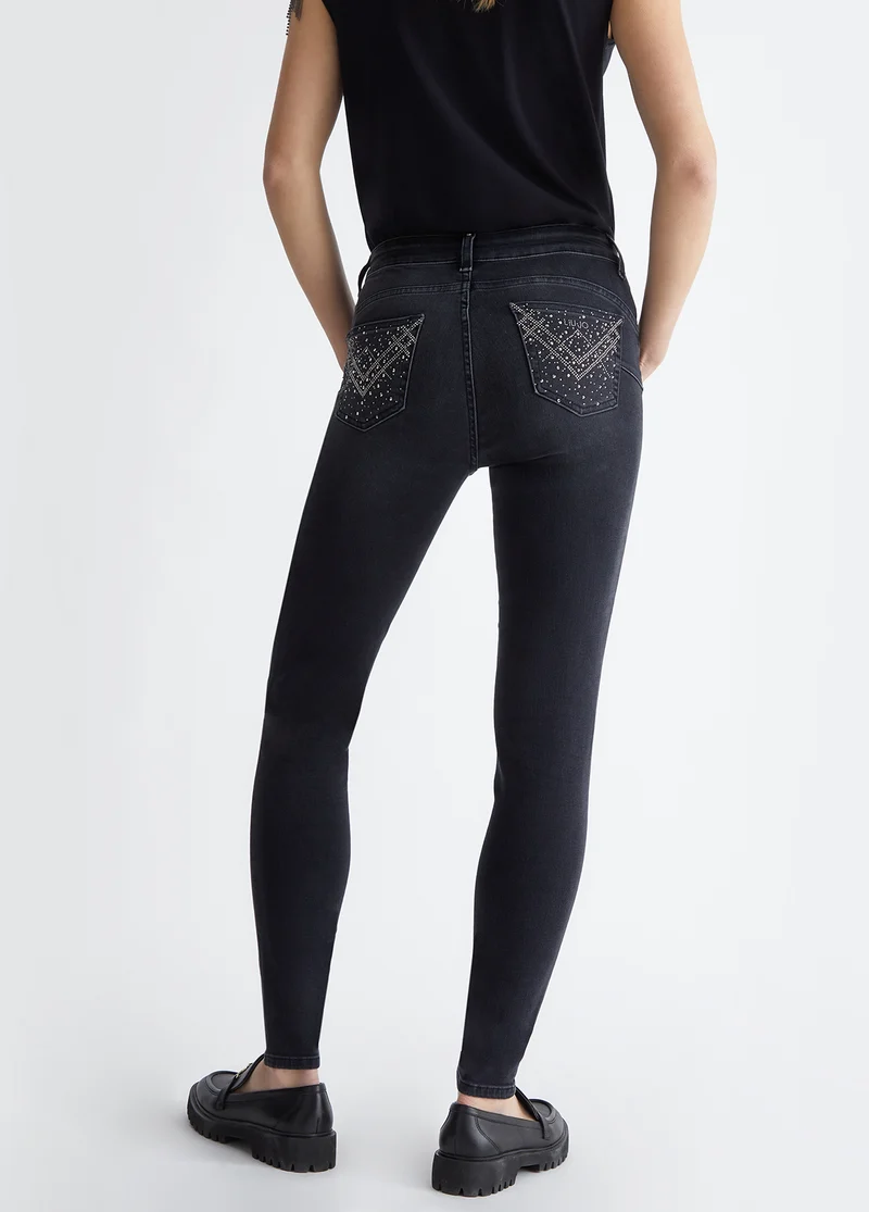 Bottom Up Skinny Jeans with Gemstones