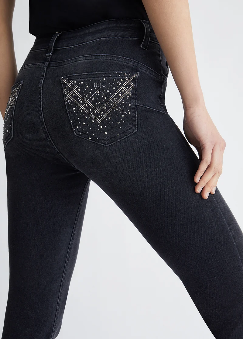 Bottom Up Skinny Jeans with Gemstones