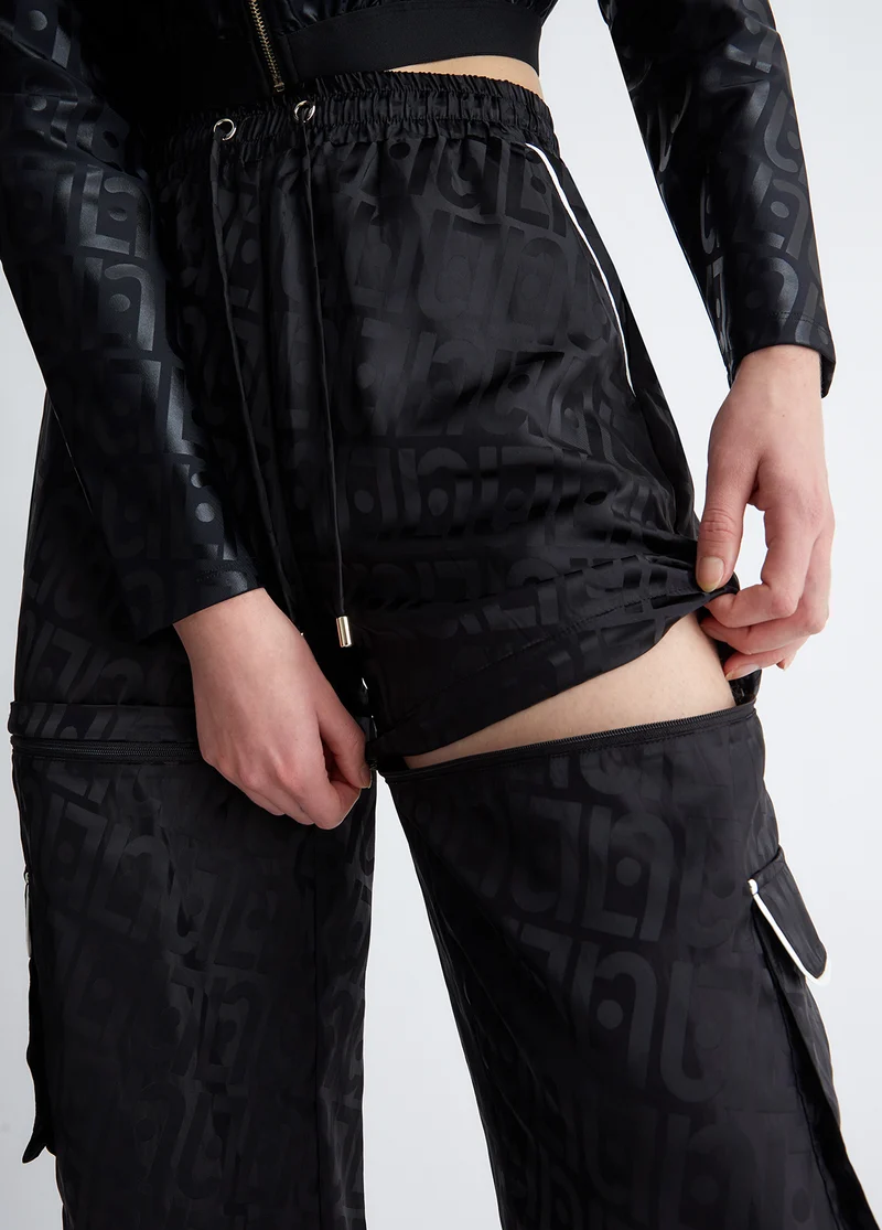 Satin Jacquard Trousers