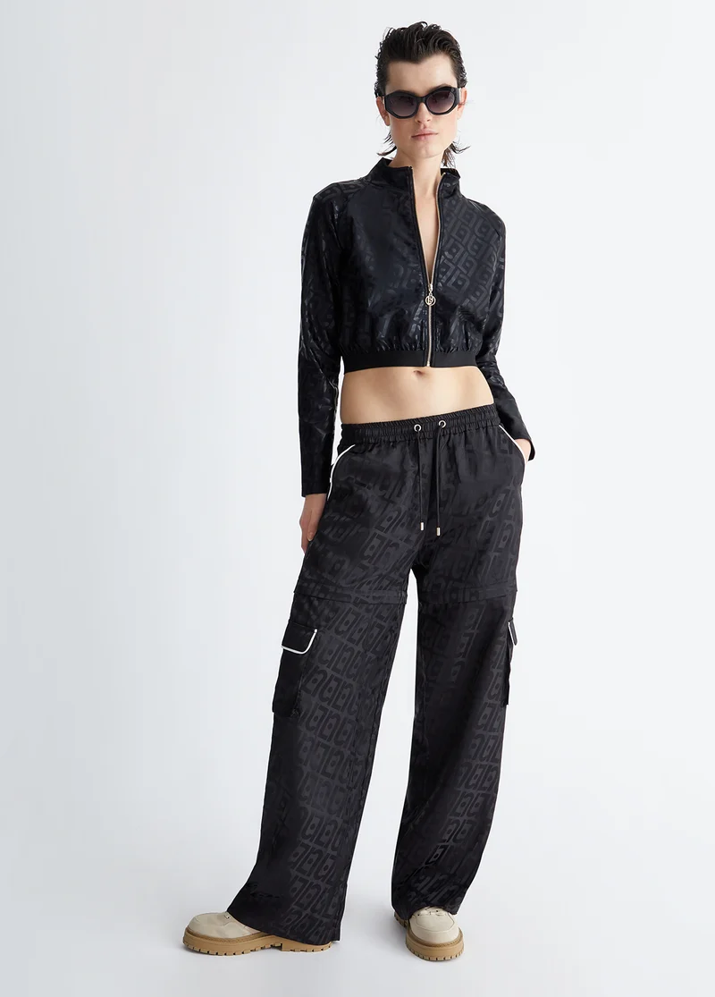 Satin Jacquard Trousers