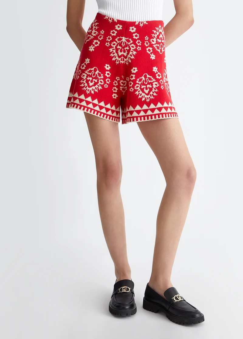 Jacquard Knit Shorts