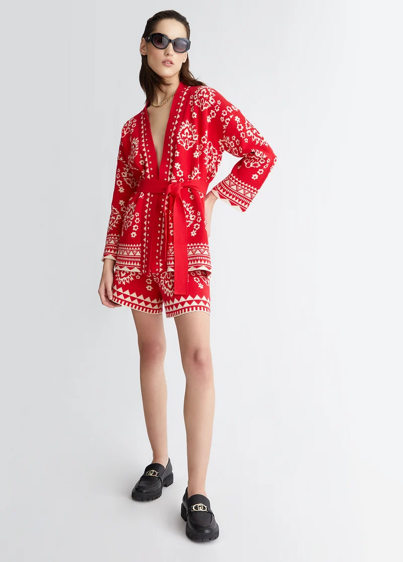 Jacquard Knit Shorts