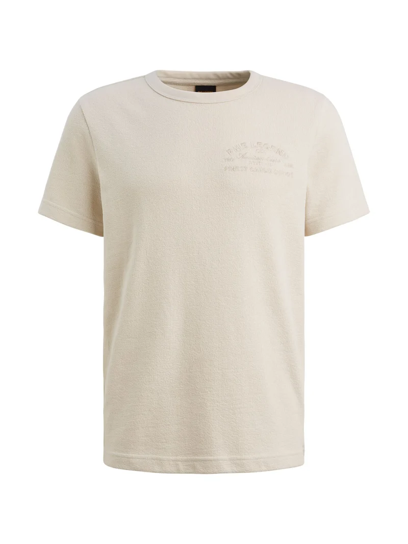 Short sleeve r-neck cotton poly sl, Bone White