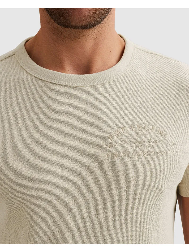 Short sleeve r-neck cotton poly sl, Bone White