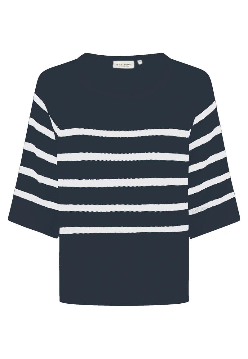 SWEATER, NAVY BLUE STRIPE