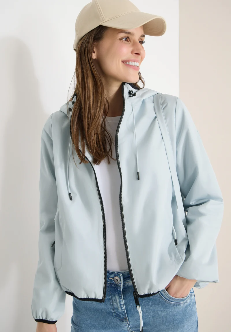 Padded Jacket - packable, watercolour blue